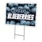 Signmission Fresh Blueberries Yard Sign & Stake outdoor plastic coroplast window, C-2436 Fresh Blueberries C-2436 Fresh Blueberries - alternate 1
